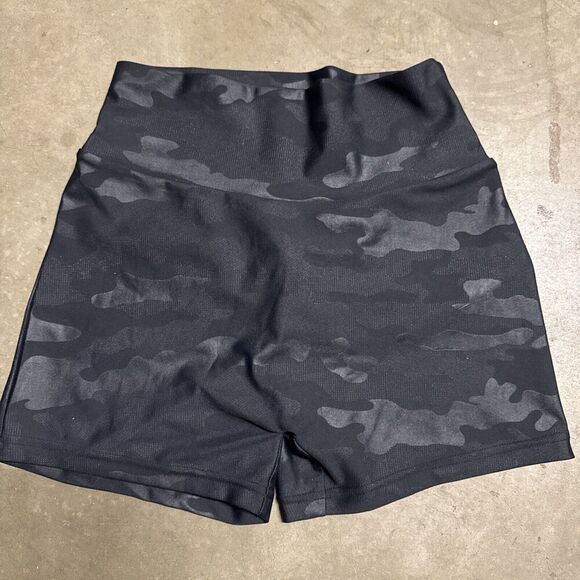The Drive Clothing Co DDD Camo Booty‎ Scrunch Spandex Womens Shorts S Workout - Picture 1 of 10